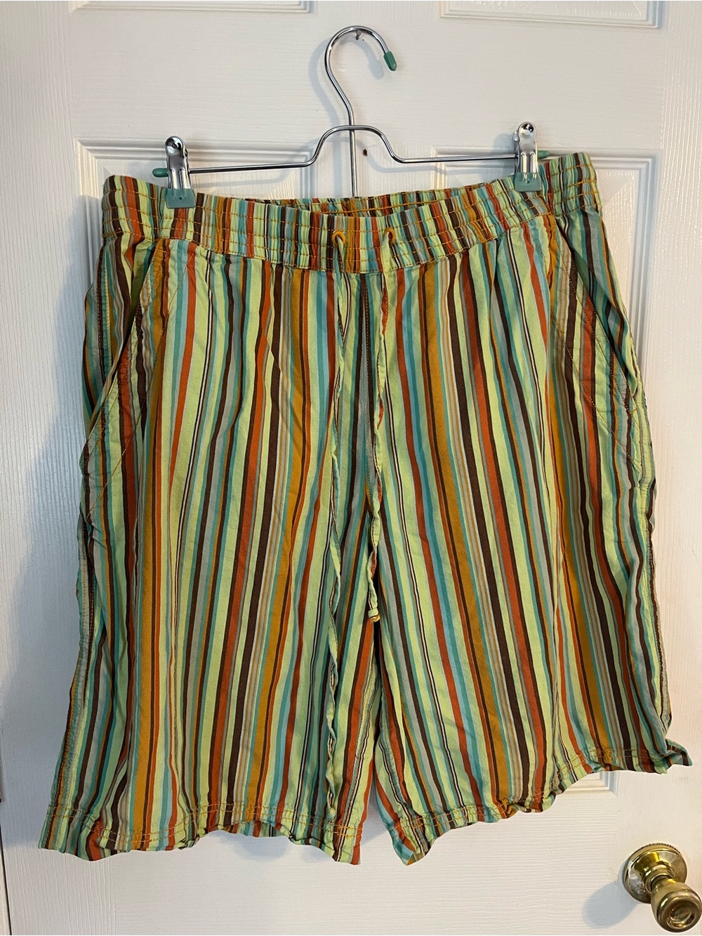 Free People Women’s Striped Casual Shorts - Multi-Color